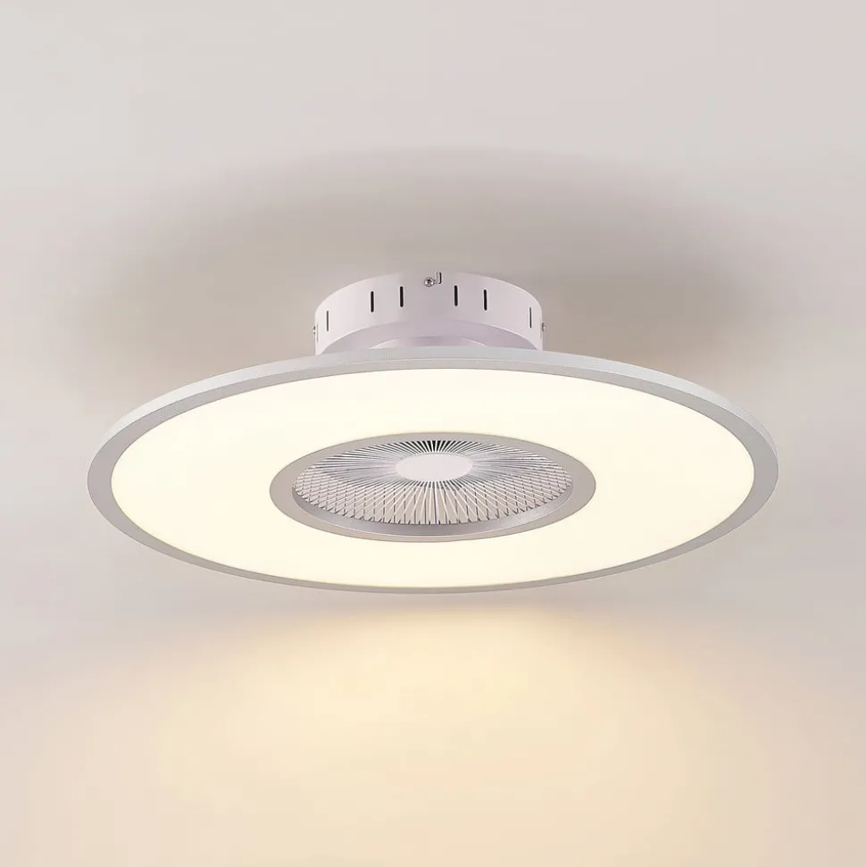 Lindby LED-loftventilator Romea, rund, DC, støjsvag, 60 cm