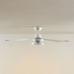 Lindby LED-loftventilator Tedric, hvid, støjsvag, Ø 133 cm