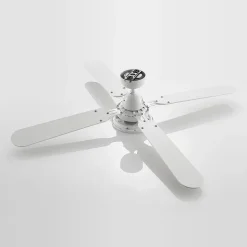 Lindby LED-loftventilator Tedric, hvid, støjsvag, Ø 133 cm