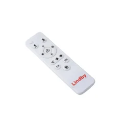 Lindby LED-loftventilator Teleo, messing, DC, støjsvag, Tuya