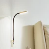 Lindby LED-læselampe Flexola, guld, rund, metal, stik