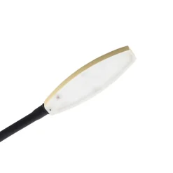 Lindby LED-læselampe Flexola, guld, rund, metal, stik