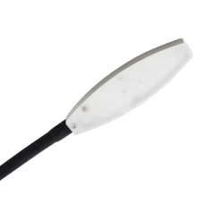 Lindby LED-læselampe Flexola, nikkel, rund, metal, stik