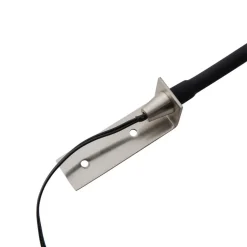 Lindby LED-læselampe Flexola, nikkel, kantet, metal, stik