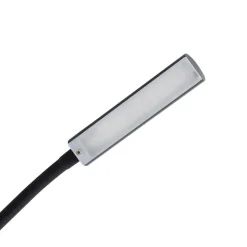 Lindby LED-læselampe Flexola, sort, kantet, stik
