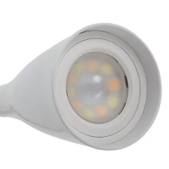 Lindby LED-læselampe Zayna, hvid, CCT, USB, dæmpbar, timer