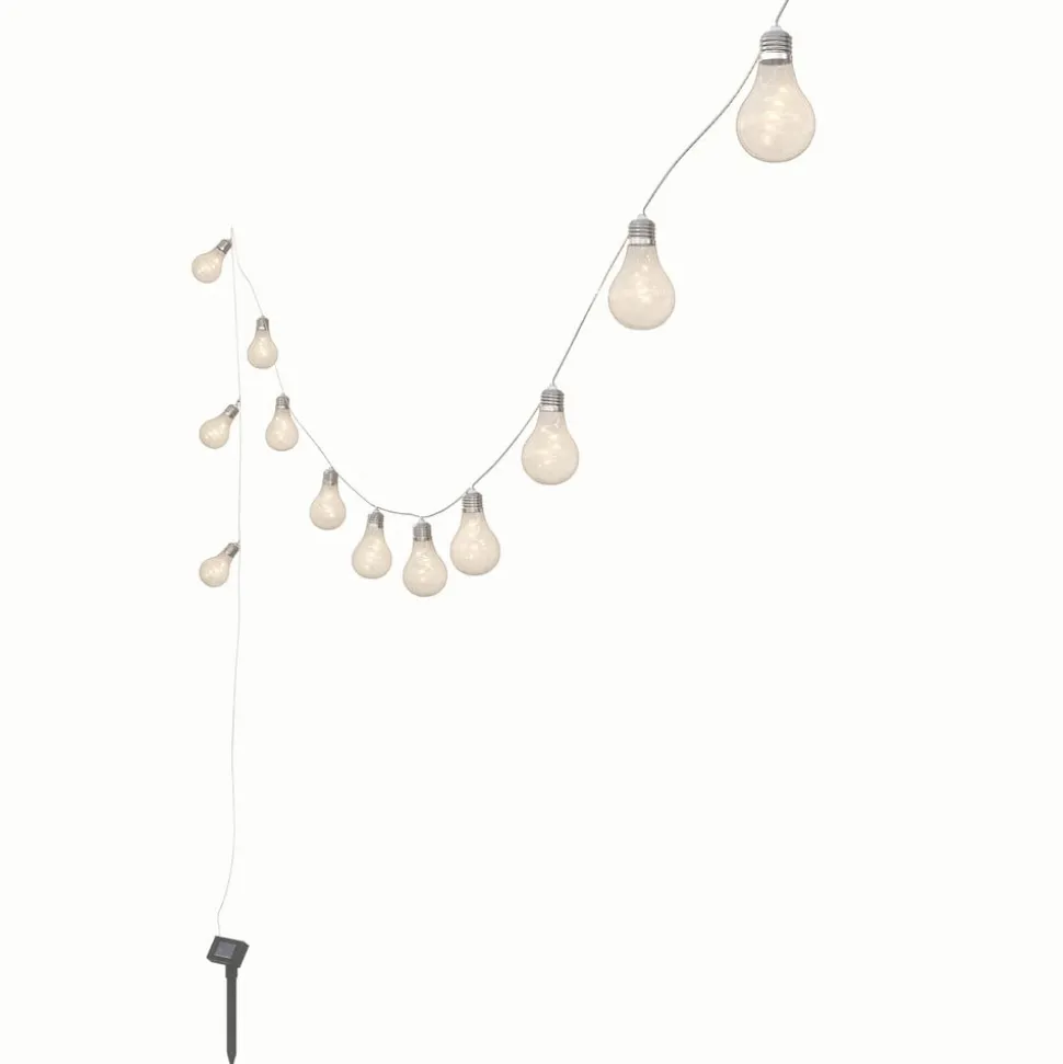 Lindby LED-lyskæde Lampini, 200 cm, sort, IP44