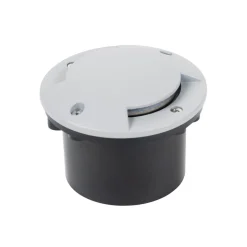 Lindby LED nedgravningslampe Nandita, Ø 10 cm, sølv, IP65