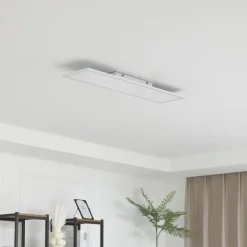 Lindby LED-panel Enhife, hvid, 80 x 20 cm, metal, 4.000 K