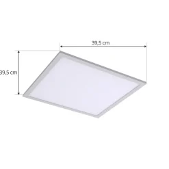 Lindby LED-panel Enhife, hvid, 40 x 40 cm, metal, 4.000 K