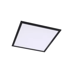 Lindby LED-panel Enhife, sort, 40 x 40 cm, metal, 4.000K