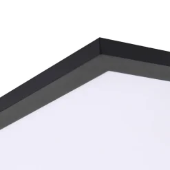 Lindby LED-panel Enhife, sort, 40 x 40 cm, metal, 4.000K