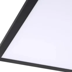 Lindby LED-panel Enhife, sort, 40 x 40 cm, metal, 4.000K