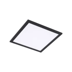 Lindby LED-panel Enhife, sort, 30 x 30 cm, metal, 4.000K