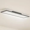 Lindby LED-panel Enhife, sort, 80 x 20 cm, metal, 4.000K