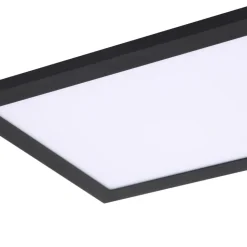 Lindby LED-panel Enhife, sort, 80 x 20 cm, metal, 4.000K
