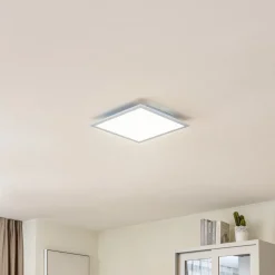 Lindby LED-panel Enja, hvid, aluminium, 39,5 cm x 39,5 cm