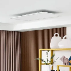 Lindby LED-panel Lamin, hvid, 80 cm, CCT, dæmpbar, fjernbetjening