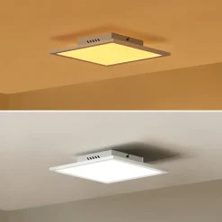 Lindby LED-panel Lamin, hvid, 30 cm, CCT, dæmpbar, fjernbetjening