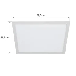 Lindby LED-panel Lamin, hvid, 40 cm, CCT, dæmpbar, fjernbetjening