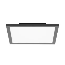 Lindby LED-panel Lamin, sort, 30 cm, CCT, dæmpbar, fjernbetjening