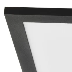 Lindby LED-panel Lamin, sort, 120 cm, CCT, dæmpbar, fjernbetjening