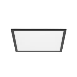 Lindby LED-panel Lamin, sort, 40 cm, CCT, dæmpbar, fjernbetjening