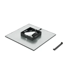 Lindby LED-panel Lamin, sort, 40 cm, CCT, dæmpbar, fjernbetjening