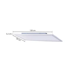 Lindby LED-panel Livel, CCT, 120 cm x 30 cm, fjernbetjening