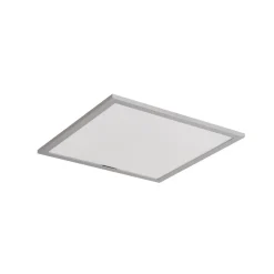 Lindby LED-panel Livel, 4000K, 40 cm x 40 cm, sølv, metal