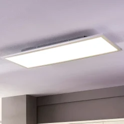 Lindby LED-panel Livel, sæt med 2, 4.000 K, 80 x 30 cm, sølv