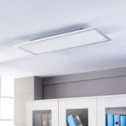 Lindby LED-panel Livel, sæt med 2, 4.000 K, 80 x 30 cm, sølv