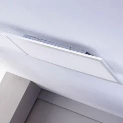 Lindby LED-panel Livel, sæt med 2, 4.000 K, 80 x 30 cm, sølv