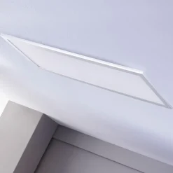 Lindby LED-panel Livel, sæt med 2, 4.000 K, 80 x 30 cm, sølv