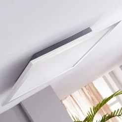 Lindby LED-panel Livel, sæt med 2, 4.000 K, 40 x 40 cm, sølv