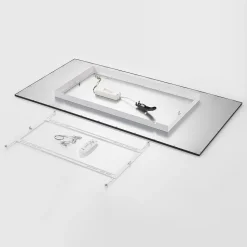 Lindby LED-panel Nelios, 120 x 60 cm, CCT, sort, metal