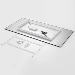 Lindby LED-panel Nelios, 120 x 60 cm, CCT, sort, metal