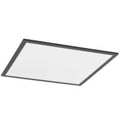 Lindby LED-panel Nelios, 62 x 62 cm, CCT, sort, metal