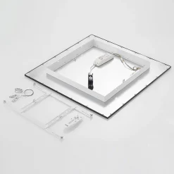 Lindby LED-panel Nelios, 62 x 62 cm, CCT, sort, metal