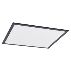 Lindby LED-panel Nelios, 62 x 62 cm, 4.000K, sort, metal