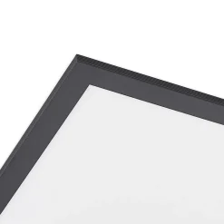 Lindby LED-panel Nelios, 62 x 62 cm, 4.000K, sort, metal