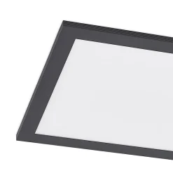 Lindby LED-panel Nelios, 120 x 30 cm, 4000K, sort, metal