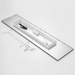 Lindby LED-panel Nelios, 120 x 30 cm, 4000K, sort, metal