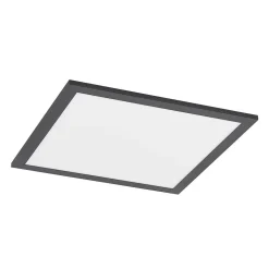Lindby LED-panel Nelios, 40 x 40 cm, 4.000K, sort, metal