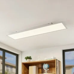 Lindby LED-panel Quais, 30 x 120 cm, hvid, aluminium, 4.000K