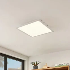 Lindby LED-panel Quais, 40 x 40 cm, hvid, aluminium, 4.000K