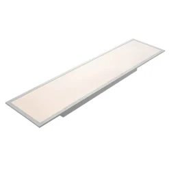 Lindby LED-panel Stenley, 4.000 K, 120 cm x 30 cm, sølv/hvid