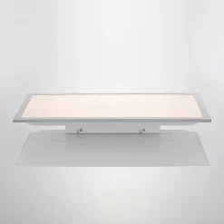 Lindby LED-panel Stenley, 4.000 K, 60 cm x 30 cm, sølv/hvid