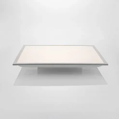 Lindby LED-panel Stenley, 4.000 K, 60 cm x 60 cm, sølv/hvid