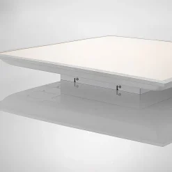 Lindby LED-panel Stenley, 4.000 K, 60 cm x 60 cm, sølv/hvid